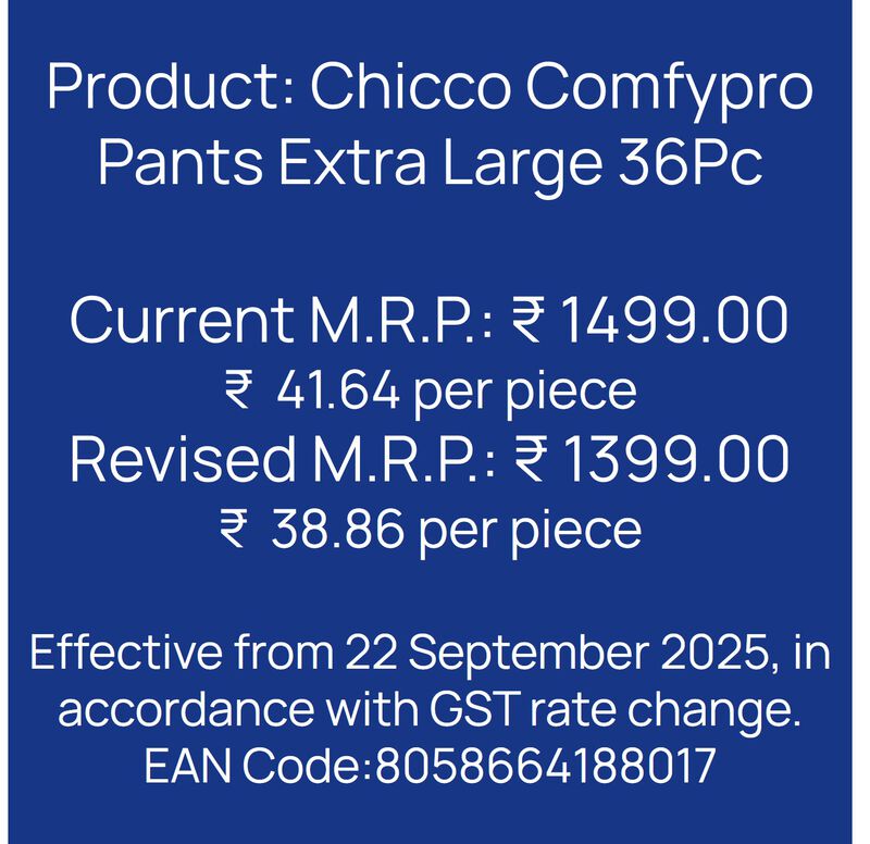 Chicco Comfypro Pants Extra Large 36 Pc image number 8